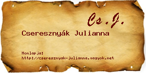 Cseresznyák Julianna névjegykártya