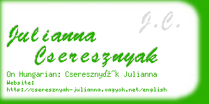 julianna cseresznyak business card